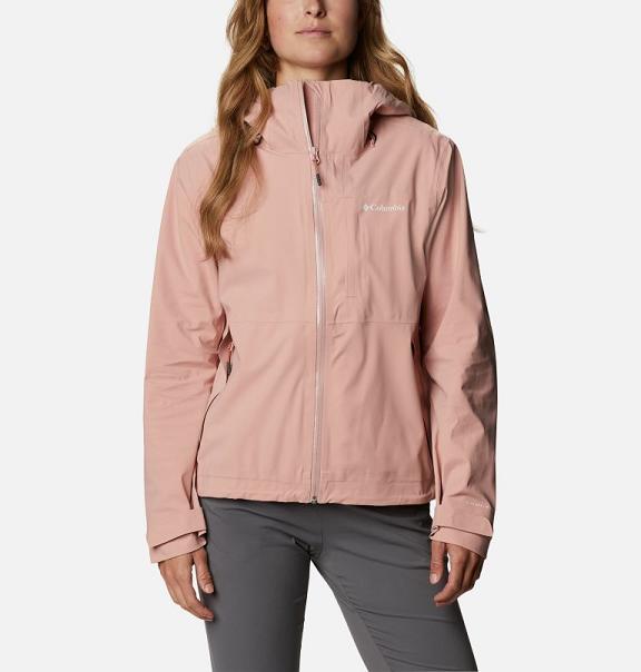 Columbia Omni-Tech Rain Jacket Pink For Women's NZ62349 New Zealand